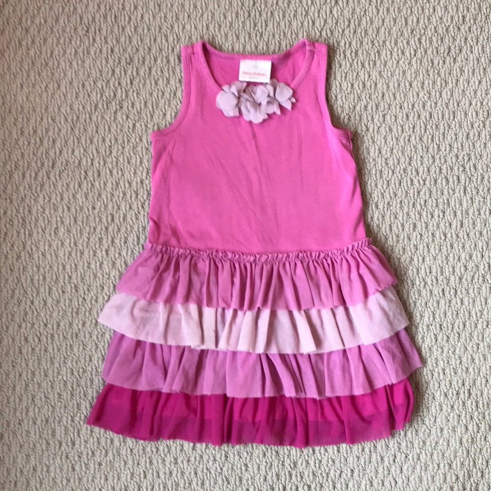 Hanna Andersson sleeveless ruffle dress size 100